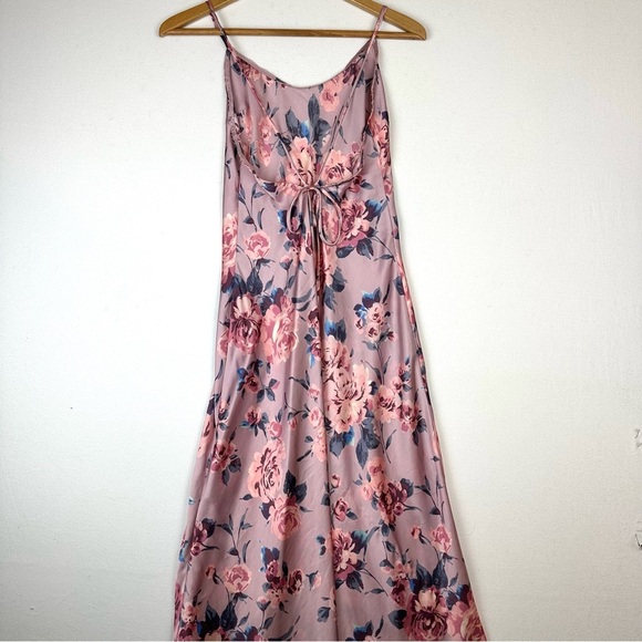 Free People Intimately Easy to Love Maxi Slip Dress Floral Roses Print - Picture 5 of 9